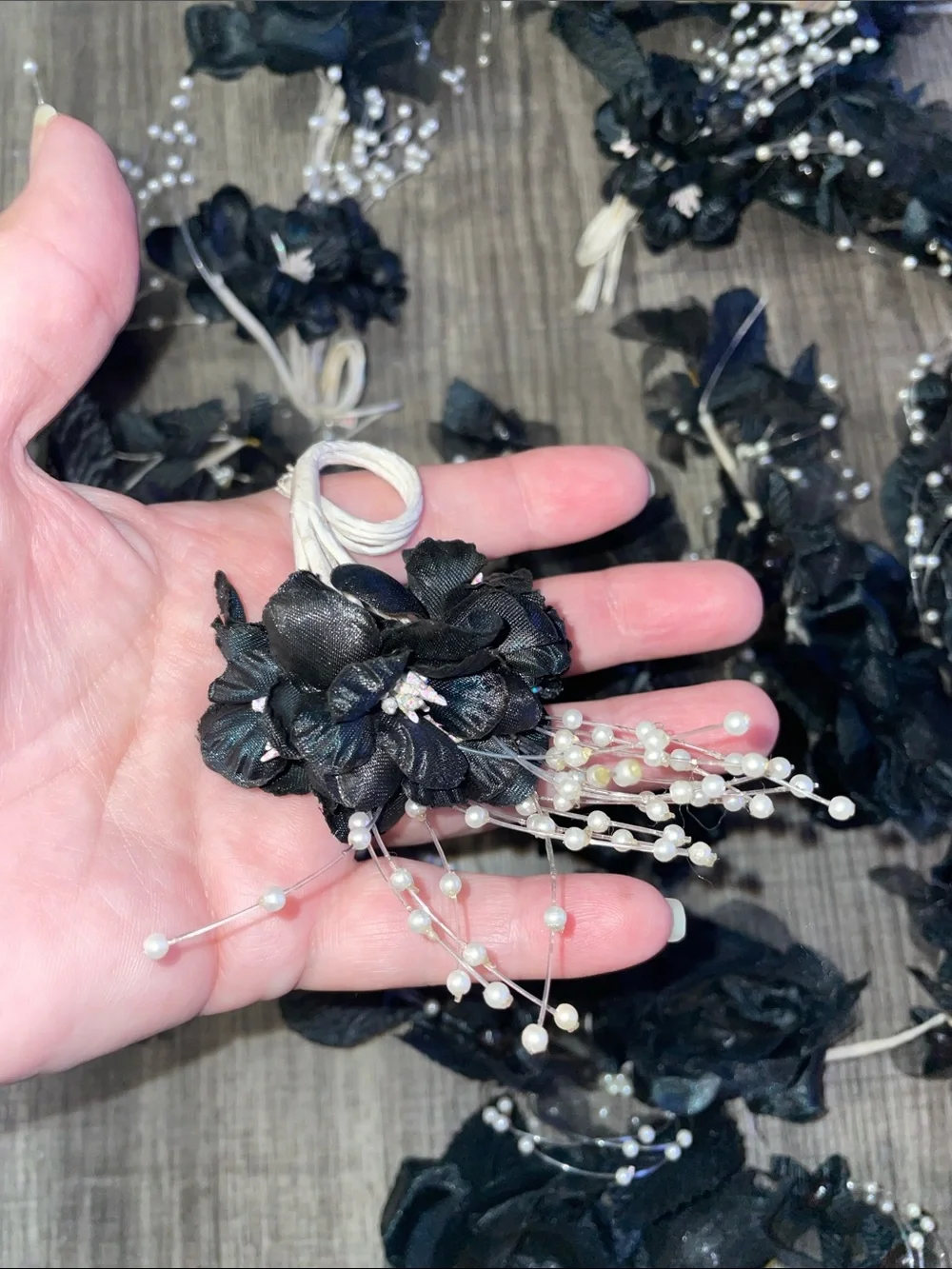 Halloween Black artificial Flowers